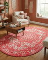 Georgetown Rugs Collection Area Rug - Dupont (Pink) Oval Pink  lifestyle 50