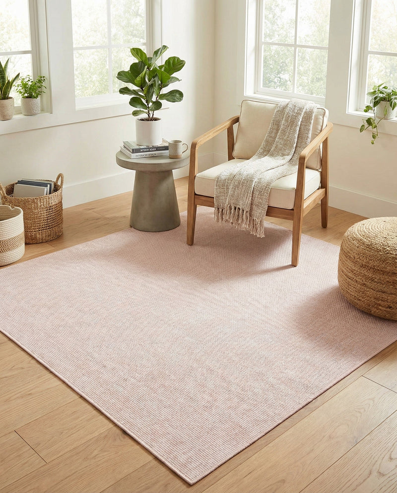 Seaside Serenity Collection Area Rug - Veranda (Whisper Pink) Square Whisper Pink  lifestyle 58