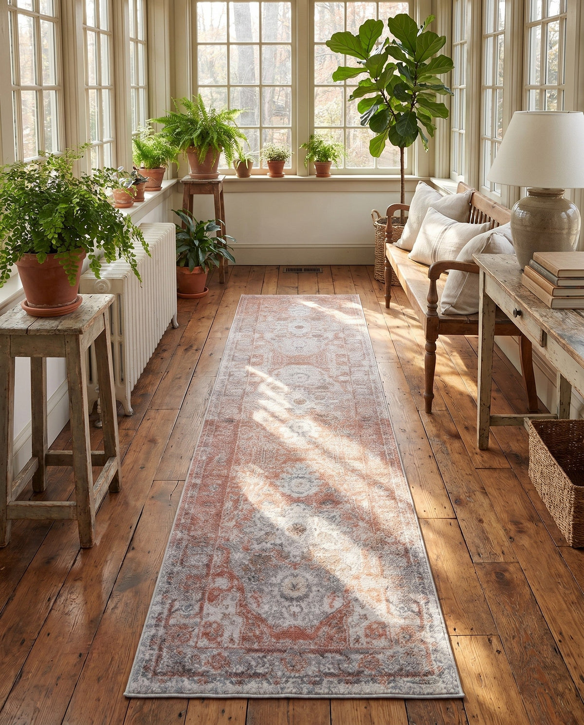 Parisian Elegance Collection Area Rug - Versailles (Rose Pink) Runner Rose Pink  lifestyle 117