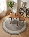 Studio Haven Collection Area Rug -  Alcove (Gray) Round Gray  lifestyle 30