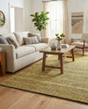 Coastal Haven Striped Jute Collection Area Rug - Marina Rectangle Yellow and Navy  lifestyle 37