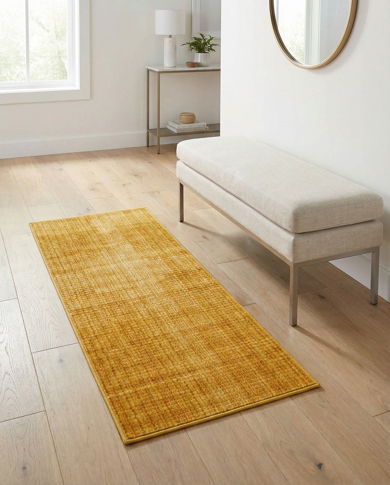 Jewel Oasis Collection Area Rug - Sapphire (Yellow) Runner Yellow  lifestyle 37