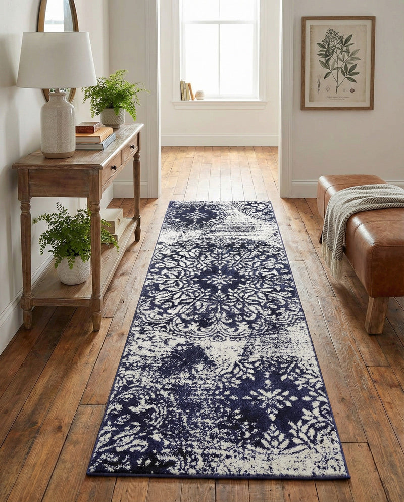 Riviera Elegance Collection Area Rug -  Monaco (Navy Blue) Runner Navy Blue  lifestyle 58