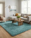 Alpine Plush Collection Area Rug -  Cortina (Aqua) Rectangle Aqua  lifestyle 8