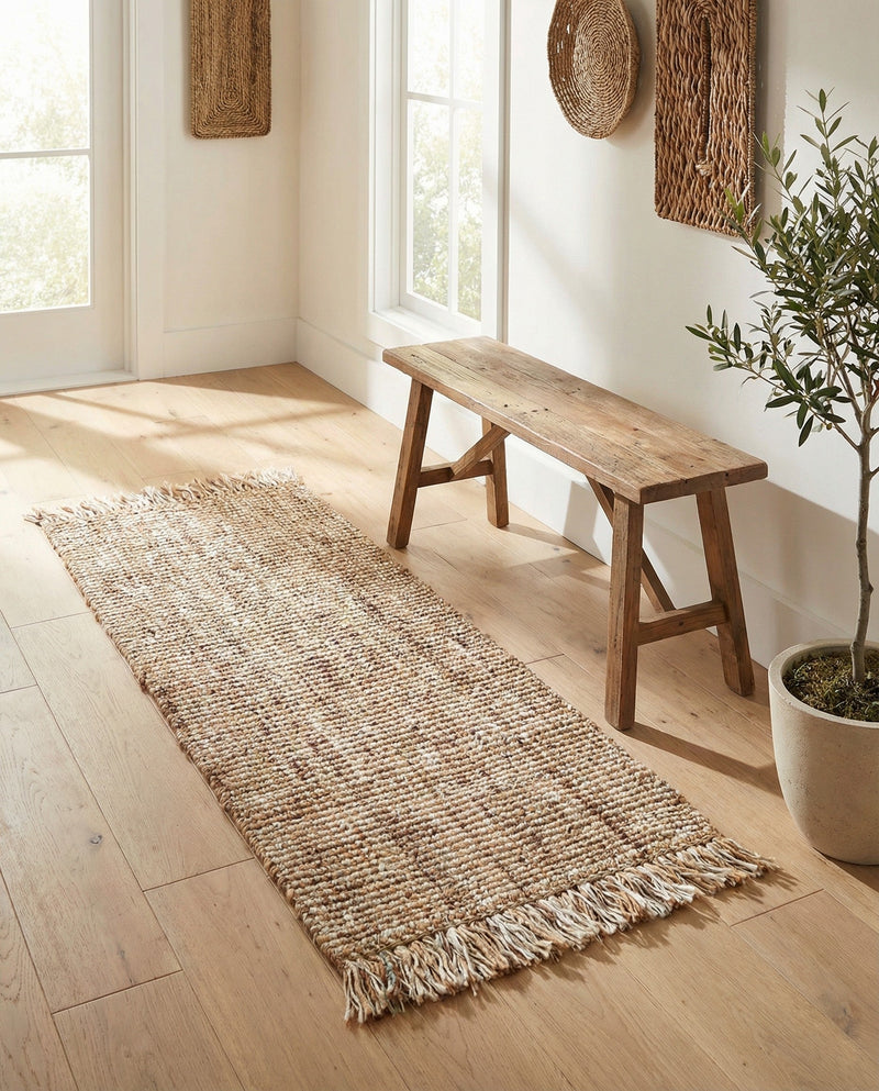 Savannah Jute Collection Area Rug - Tahoe Runner Natural  lifestyle 44