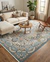 Persian Elegance Collection Area Rug -  Shiraz Rectangle Blue  lifestyle 14