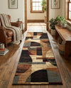 Bistro Lounge Collection Area Rug -  Latte Runner Multi  lifestyle 60
