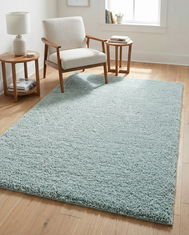Cozy Comfort Shag Collection Area Rug - Haven (Sage Green) Rectangle Sage Green  lifestyle 30