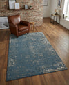 Riviera Elegance Collection Area Rug - Antibes (Blue) Rectangle Blue  lifestyle 14
