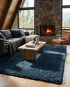 Eternal Plush Oasis Collection Area Rug -  Tranquility (Cobalt) Rectangle Cobalt  lifestyle 24