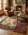 Bistro Lounge Collection Area Rug -  Latte Rectangle Beige  lifestyle 4