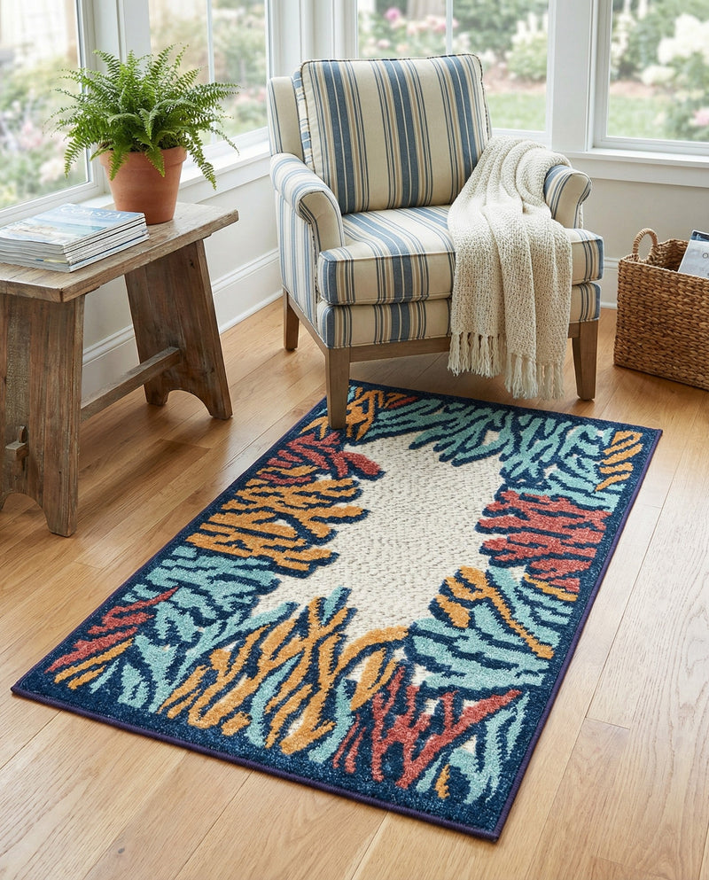 Caribbean Terrace Collection Area Rug -  Tortola Rectangle Multi  lifestyle 17