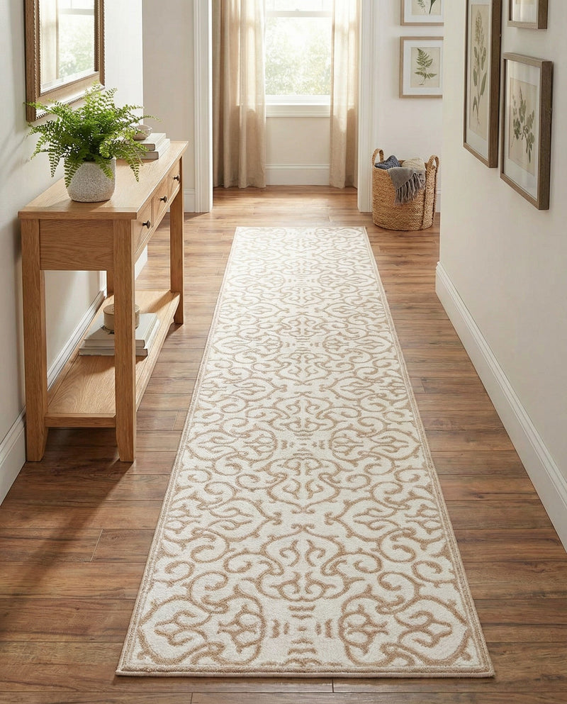 Andes Summit Collection Area Rug -  Pichincha Runner Snow White  lifestyle 72