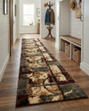 Bistro Lounge Collection Area Rug -  FlatWhite Runner Multi  lifestyle 91