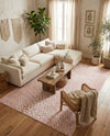 Aegean Elegance Washables Collection Area Rug -  Mykonos Rectangle Rose Pink  lifestyle 60