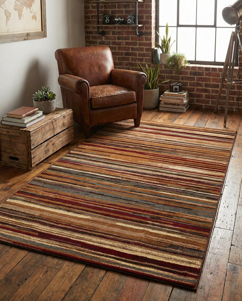 Bistro Lounge Collection Area Rug -  Americano Rectangle Beige  lifestyle 6