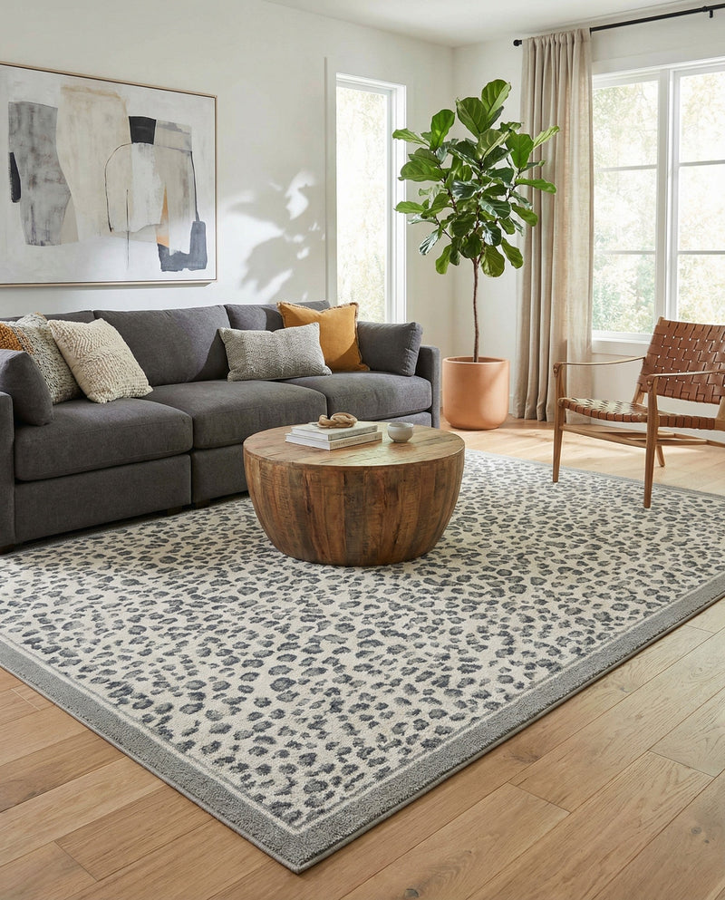 Savannah Sojourn Collection Area Rug - Serengeti Rectangle Gray  lifestyle 49