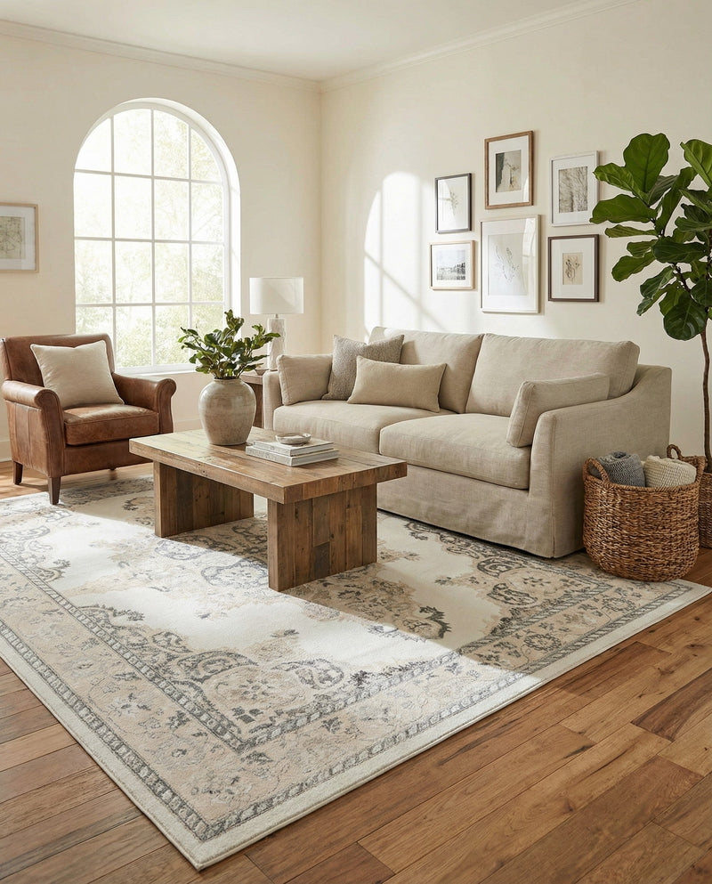 Beverly Grove Collection Area Rug -  Fairfax (Ivory) Rectangle Ivory  lifestyle 4