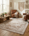 Coastal Manor Collection Area Rug -  Pelican Rectangle Khaki  lifestyle 46