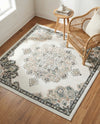 Beverly Grove Collection Area Rug - Melrose (Ivory) Square Ivory  lifestyle 61