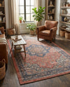 Savannah Threads Collection Area Rug -  Negev Rectangle Antique Red  lifestyle 6