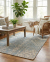 Savannah Threads Collection Area Rug -  Kalahari Rectangle Antique Blue  lifestyle 10
