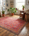 Heritage Elegance Collection Area Rug -  Fontainebleau Rectangle Red  lifestyle 5
