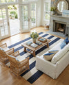 Martha's Vineyard Blueprints Collection Area Rug - Edgartown Rectangle Nautical Navy  lifestyle 41