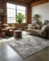 Riviera Elegance Collection Area Rug -  Menton (Gray) Rectangle Gray  lifestyle 30