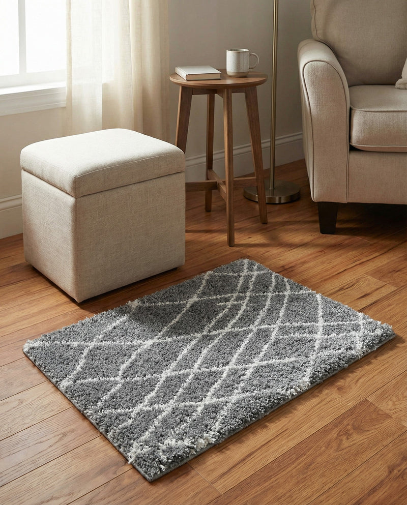 Cozy Haven Shag Collection Area Rug - Serenity (Pebble Gray) Rectangle Pebble Gray  lifestyle 11