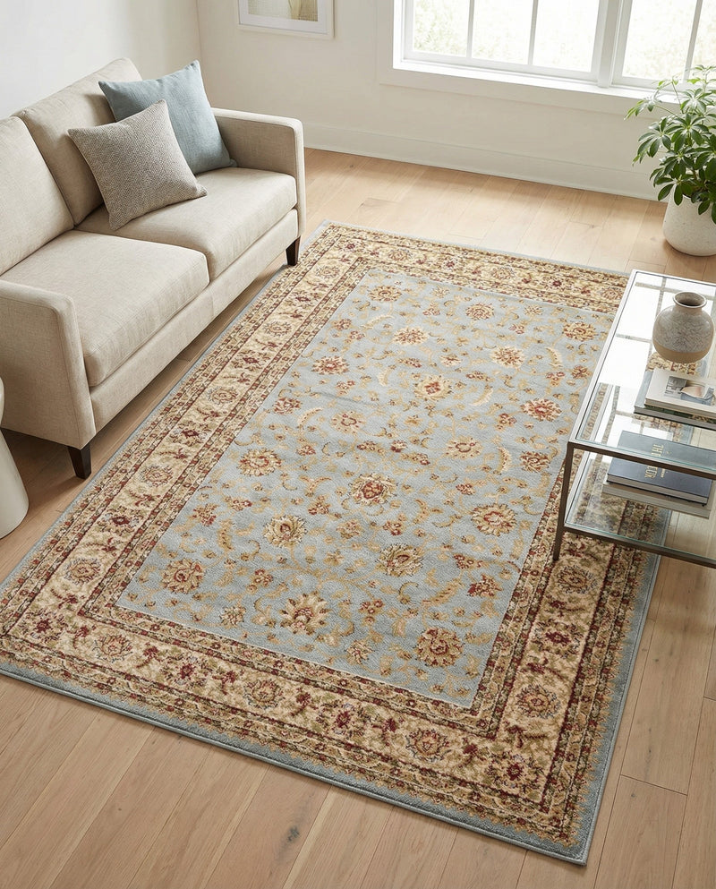 Jaipur Elegance Collection Area Rug -  Nahargarh (Light Blue) Rectangle Light Blue  lifestyle 26