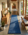 Solid Shag Seaside Collection Area Rug - Azure Cove (Navy Blue) Runner Navy Blue  lifestyle 69
