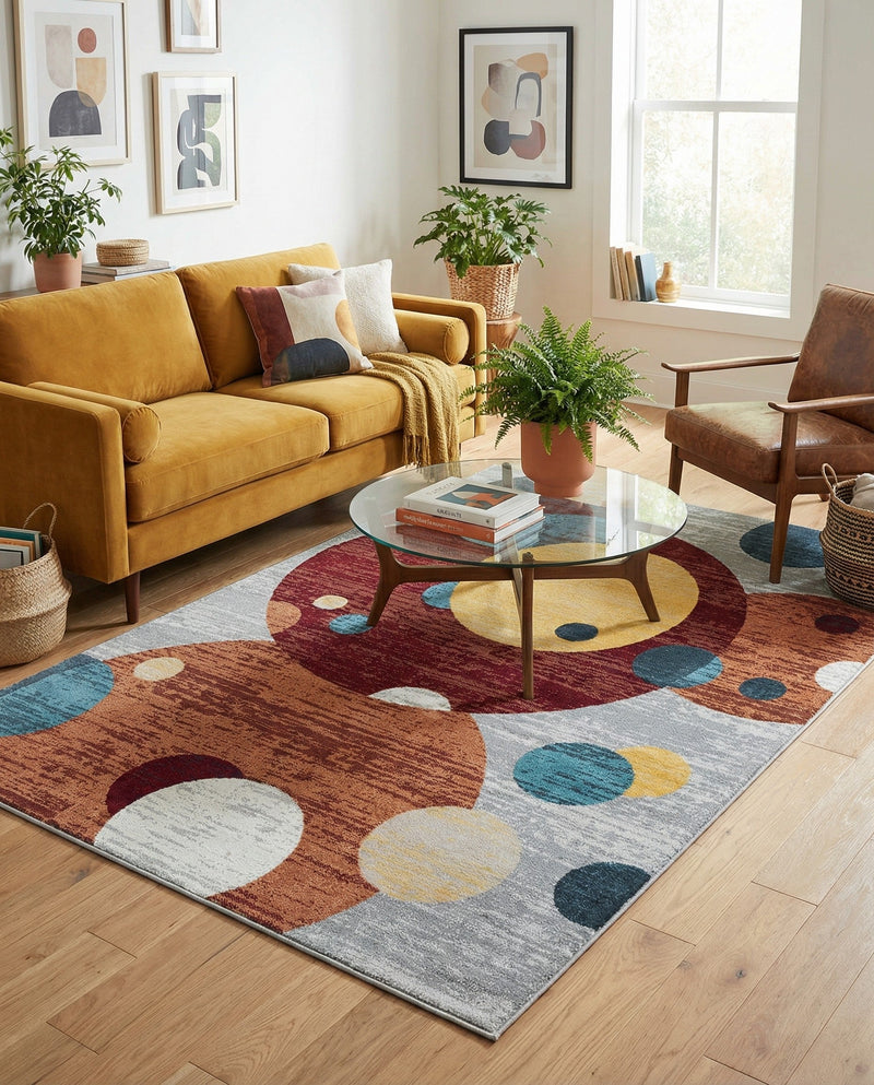 Aegean Elegance Washables Collection Area Rug -  Crete Rectangle Multi  lifestyle 32