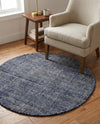 Berkshire Estate Collection Area Rug - Windsor (Blueberry) Round Blueberry  lifestyle 60