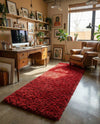 Eternal Plush Oasis Collection Area Rug -  Tranquility (Merlot) Runner Merlot  lifestyle 79