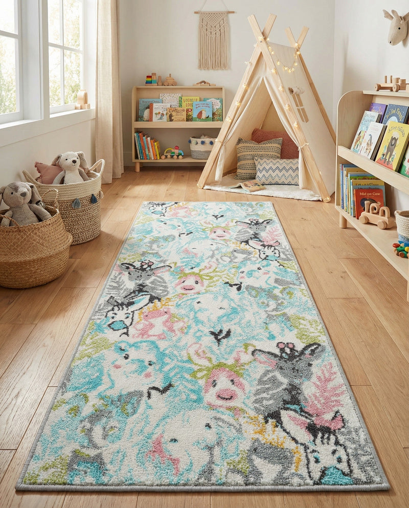 Wonder Tykes Collection Area Rug -  Splash Runner Multi  lifestyle 49