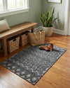 Garden Lattice Charm Collection Area Rug -  Pergola (Charcoal) Rectangle Charcoal  lifestyle 17