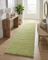 Solid Shag Seaside Collection Area Rug - Azure Cove (Light Green) Runner Light Green  lifestyle 39