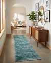 Sahara Essence Collection Area Rug - Oasis (Teal) Runner Teal  lifestyle 61