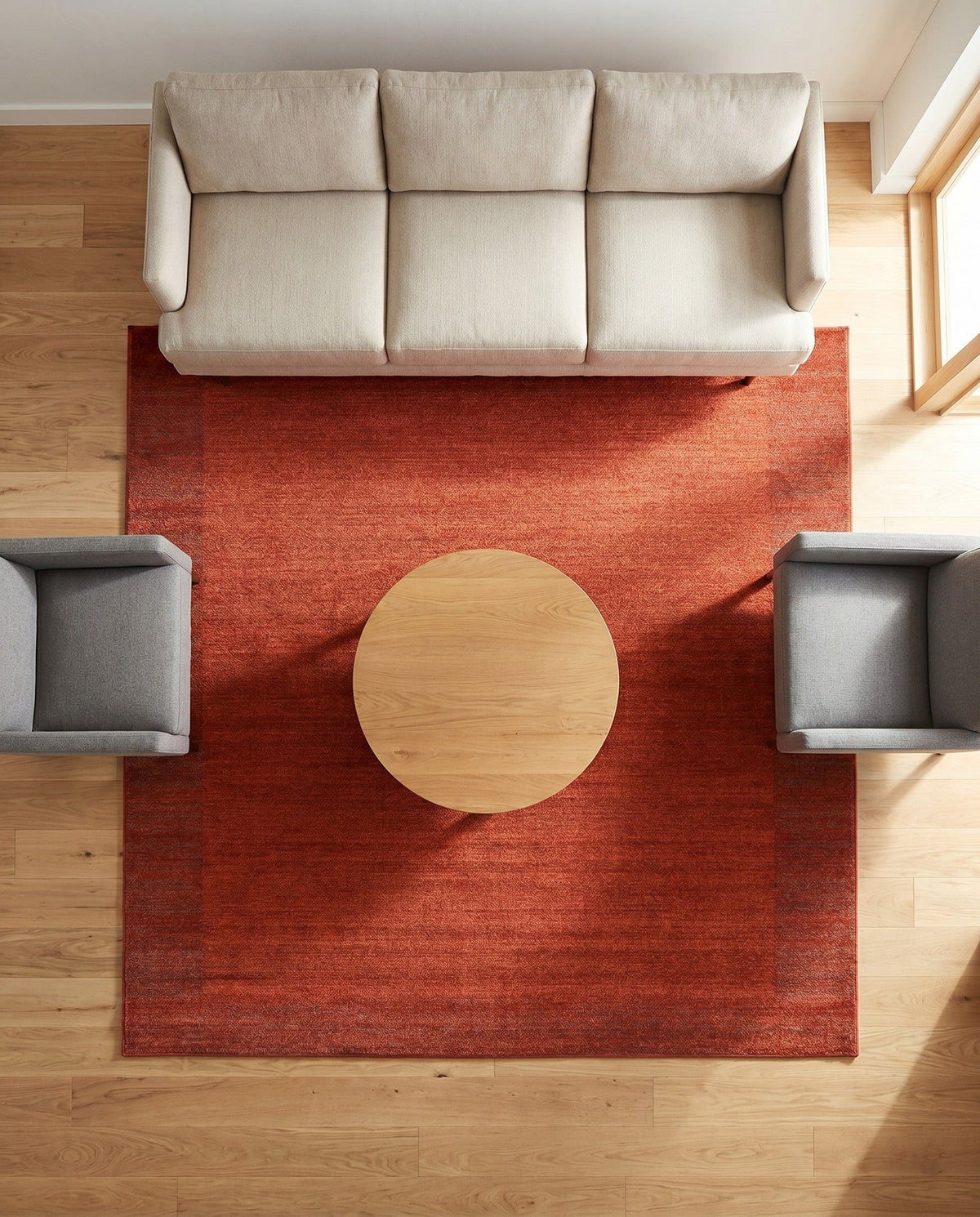 Studio Haven Collection Area Rug -  Conservatory (Terracotta) Square Terracotta  lifestyle 54