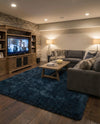 Eternal Plush Oasis Collection Area Rug -  Tranquility (Cobalt) Rectangle Cobalt  lifestyle 20