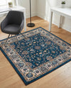 Casablanca Tapestry Collection Area Rug -  Marrakech (Egyptian Blue) Square Egyptian Blue  lifestyle 25