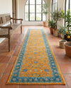 Casablanca Tapestry Collection Area Rug -  Marrakech (Sunshine Yellow) Runner Sunshine Yellow  lifestyle 48