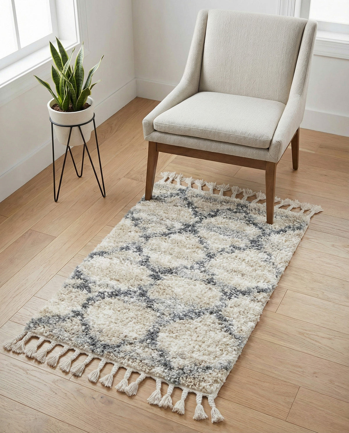 Cozy Cove Shag Collection Area Rug - Marina Rectangle Beige  lifestyle 40