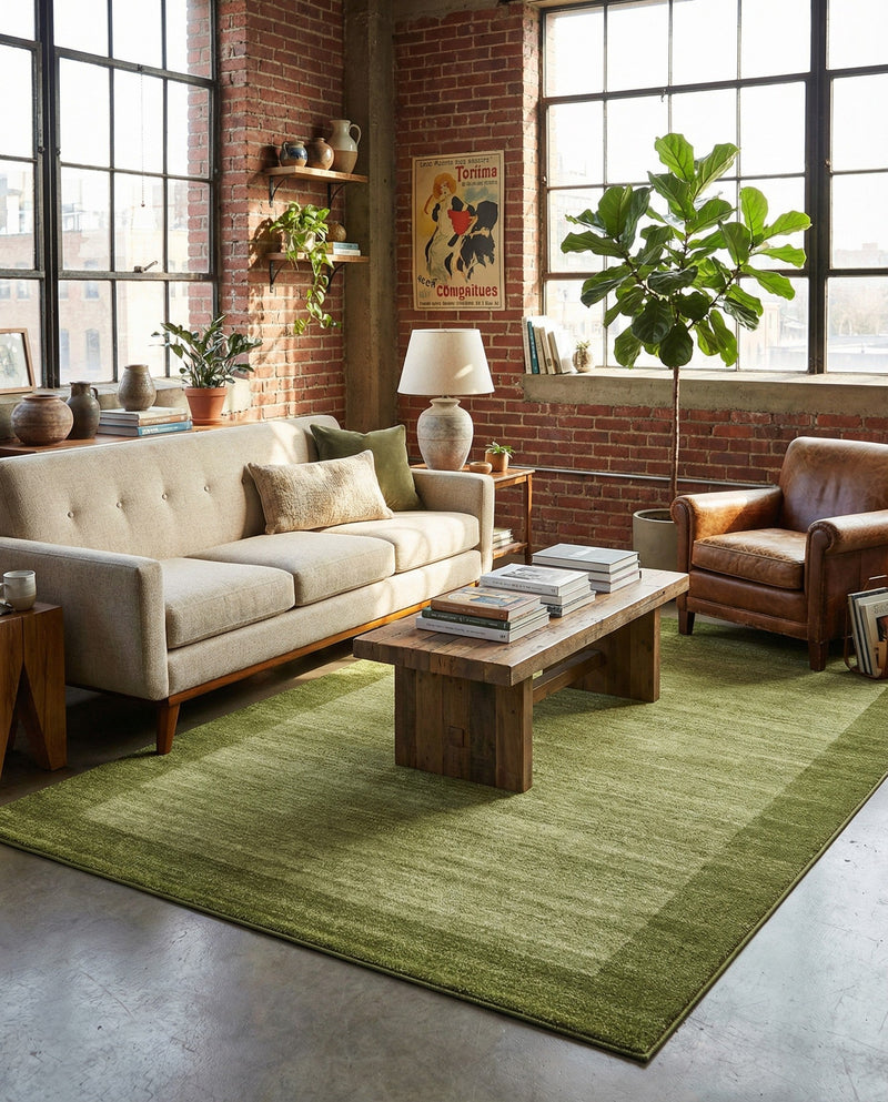 Studio Haven Collection Area Rug -  Conservatory (Light Green) Rectangle Light Green  lifestyle 14