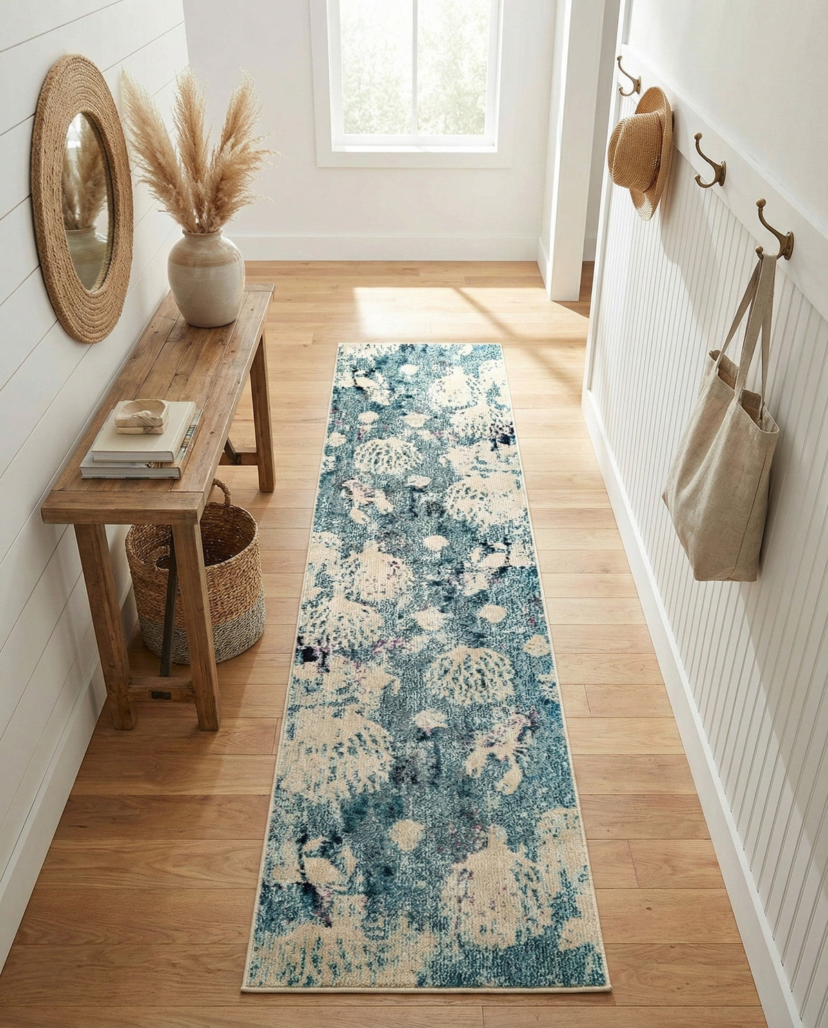 Sorrento Shores Collection Area Rug -  Vico Runner Light Blue  lifestyle 121