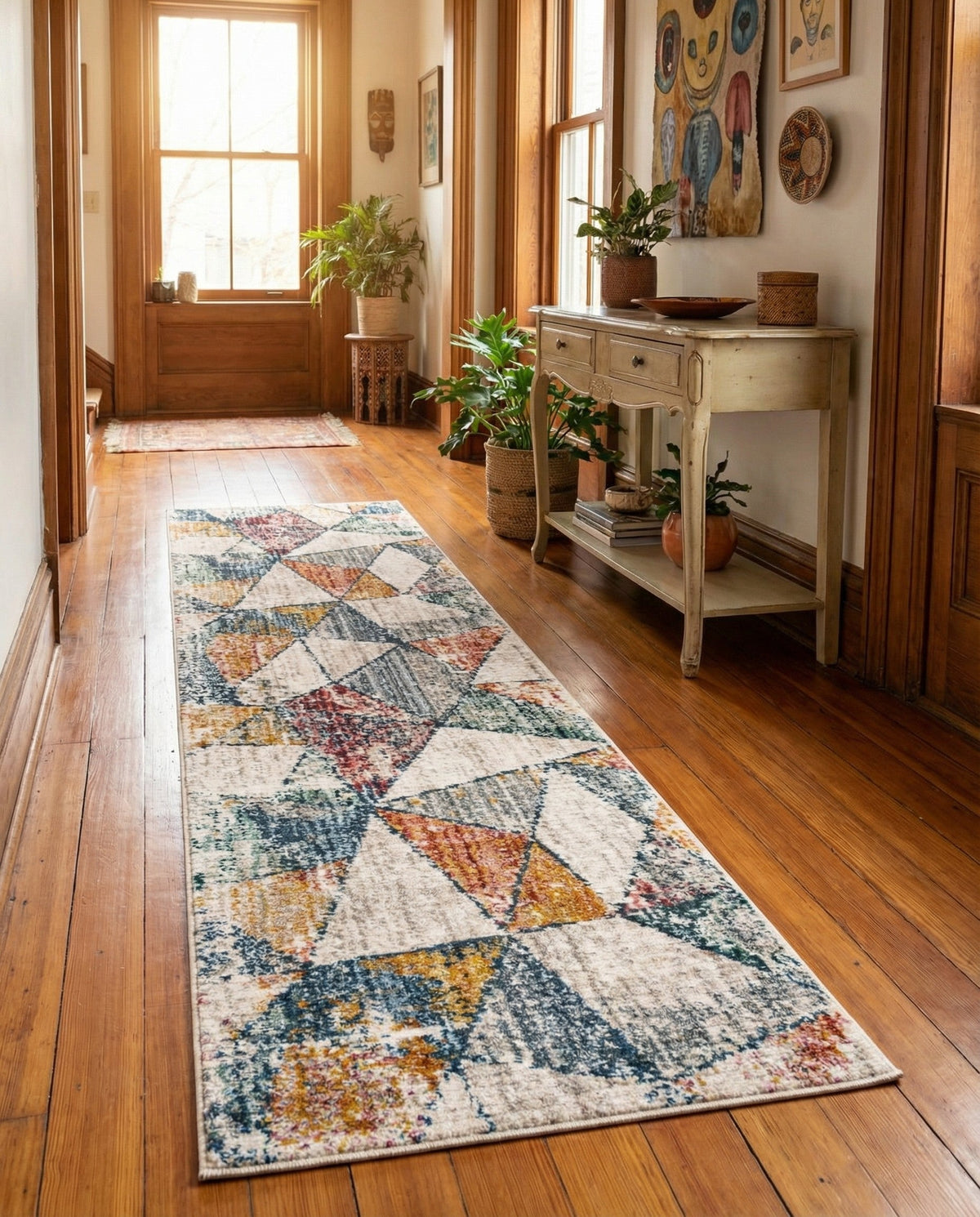 Jewel Oasis Collection Area Rug -  Topaz Runner Multi  lifestyle 79