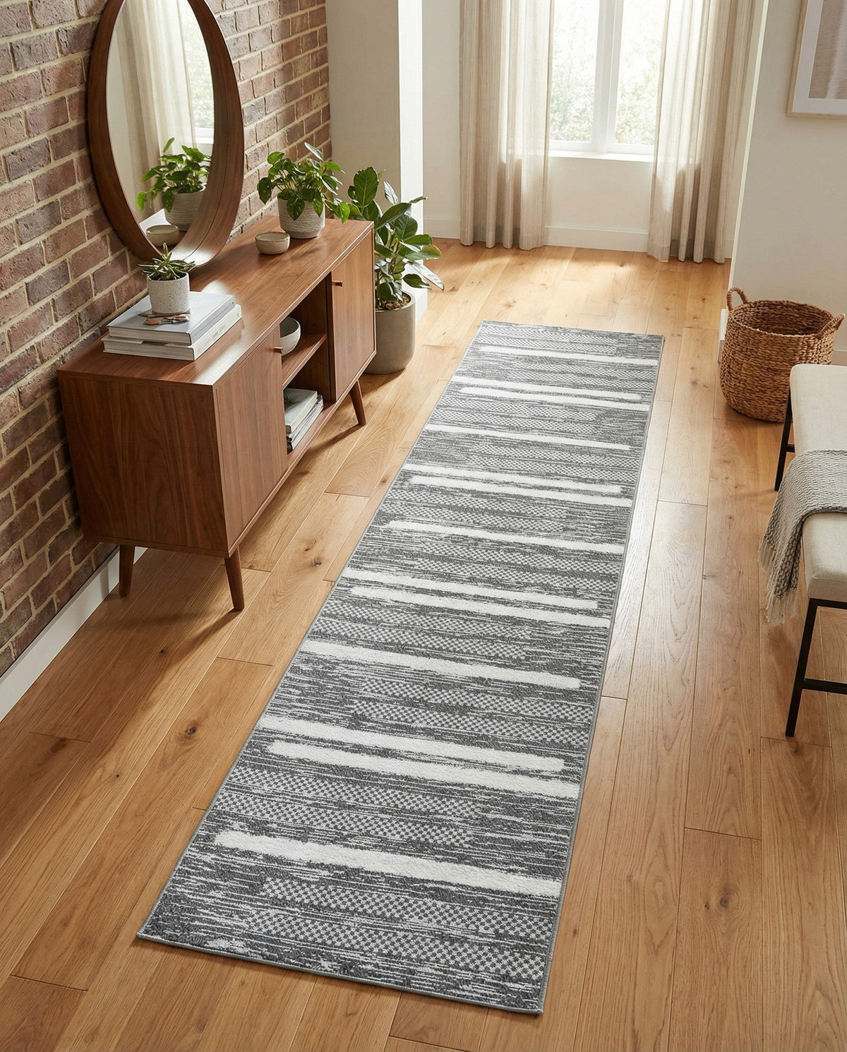 Cathedral Elegance Collection Area Rug - Chapel Runner Gray  lifestyle 142