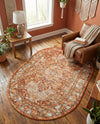 Savannah Soiree Collection Area Rug -  Everglade (Rust Red) Oval Rust Red  lifestyle 50