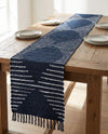 Thar Cotton Collection Area Rug - Jaisalmer (Navy Blue) Table Runner Navy Blue  lifestyle 62